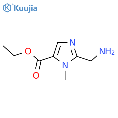 ethyl 2-(aminomethyl)-1-methyl-1H-imidazole-5-carboxylate structure