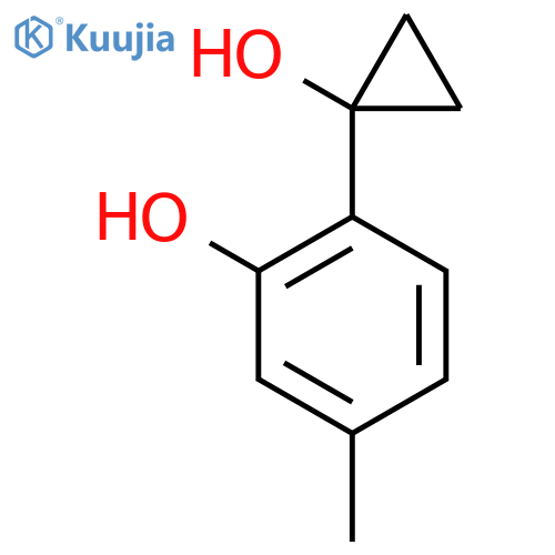 2-(1-hydroxycyclopropyl)-5-methylphenol structure