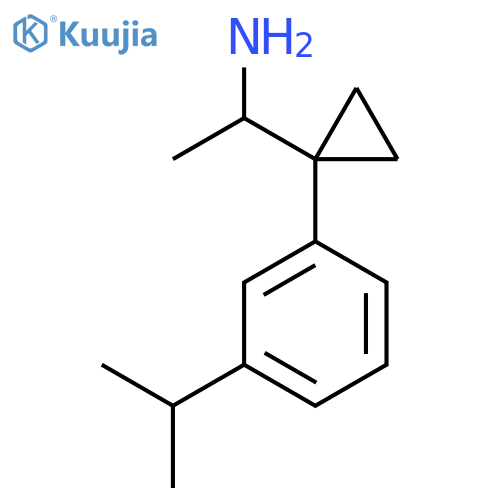 1-{1-3-(propan-2-yl)phenylcyclopropyl}ethan-1-amine structure