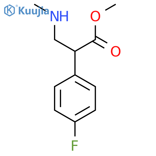 Methyl 2-(4-fluorophenyl)-3-(methylamino)propanoate structure