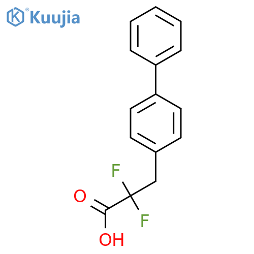 2,2-difluoro-3-(4-phenylphenyl)propanoic acid structure