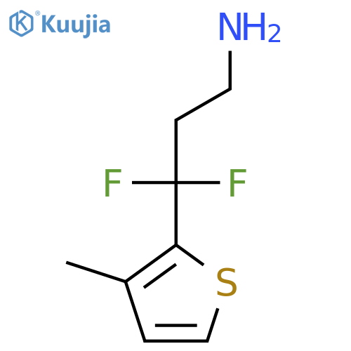 3,3-difluoro-3-(3-methylthiophen-2-yl)propan-1-amine structure