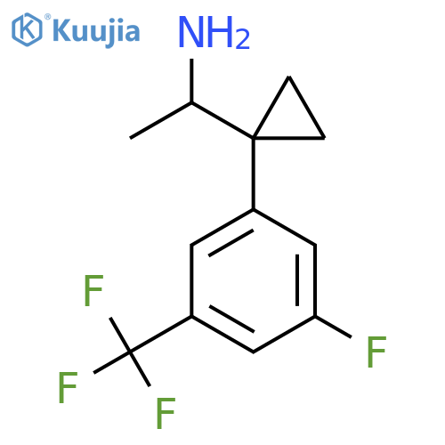 1-{1-3-fluoro-5-(trifluoromethyl)phenylcyclopropyl}ethan-1-amine structure
