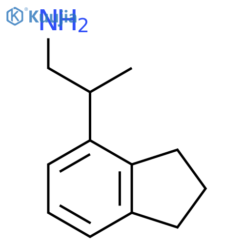 2-(2,3-dihydro-1H-inden-4-yl)propan-1-amine structure