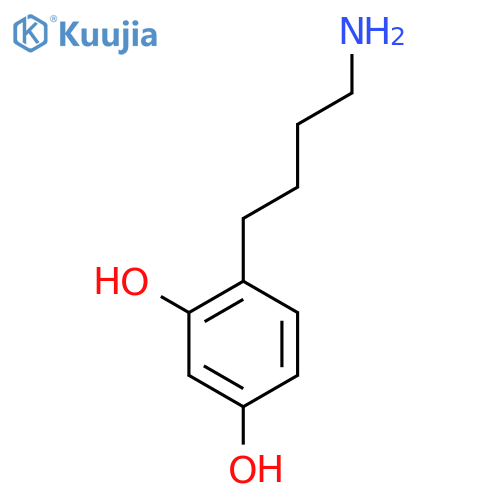 4-(4-aminobutyl)benzene-1,3-diol structure