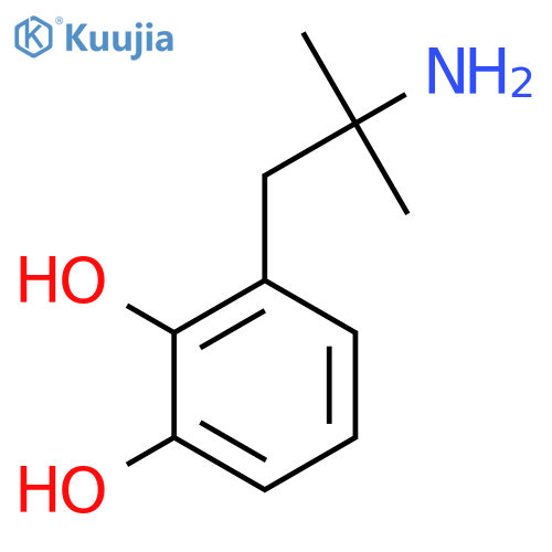 3-(2-Amino-2-methylpropyl)benzene-1,2-diol structure