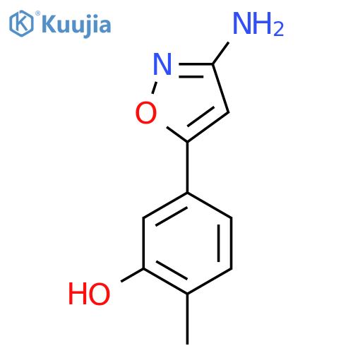 5-(3-amino-1,2-oxazol-5-yl)-2-methylphenol structure
