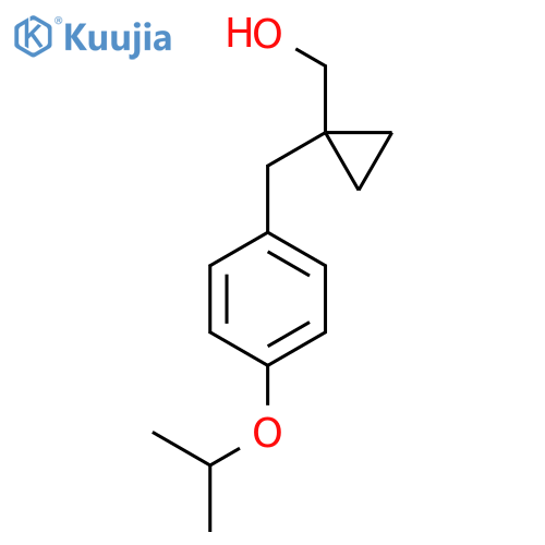 (1-{4-(propan-2-yloxy)phenylmethyl}cyclopropyl)methanol structure