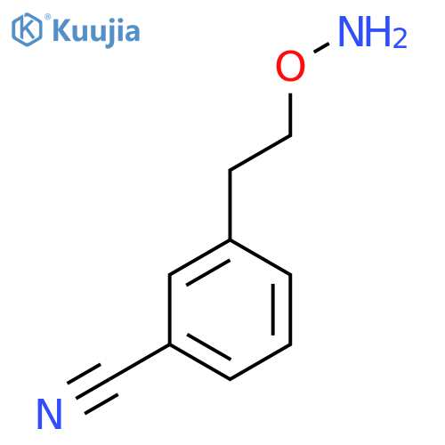 3-2-(aminooxy)ethylbenzonitrile structure