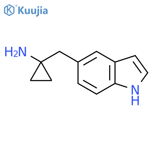 1-(1H-indol-5-yl)methylcyclopropan-1-amine structure