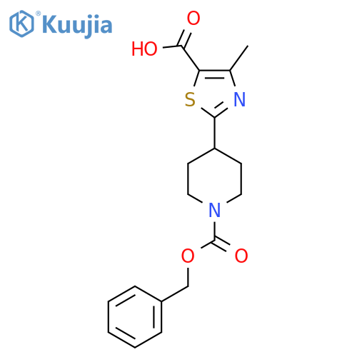2-{1-(benzyloxy)carbonylpiperidin-4-yl}-4-methyl-1,3-thiazole-5-carboxylic acid structure