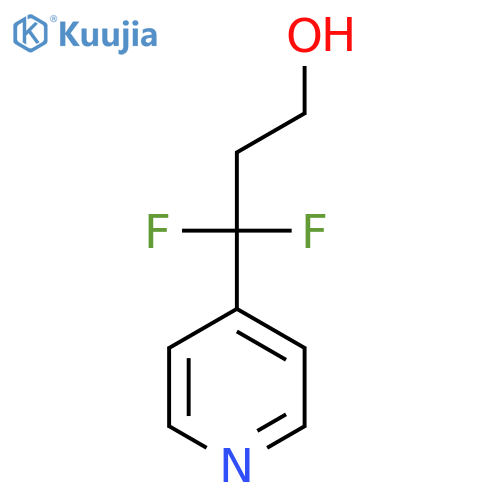 3,3-Difluoro-3-(pyridin-4-yl)propan-1-ol structure