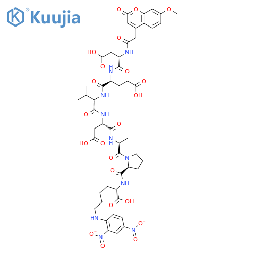 mca-asp-glu-val-asp-ala-pro-lys(dnp)-oh structure