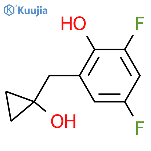 2,4-difluoro-6-(1-hydroxycyclopropyl)methylphenol structure