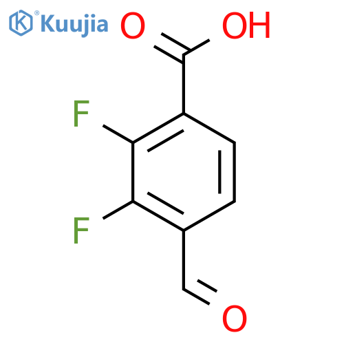 2,3-Difluoro-4-formylbenzoic acid structure