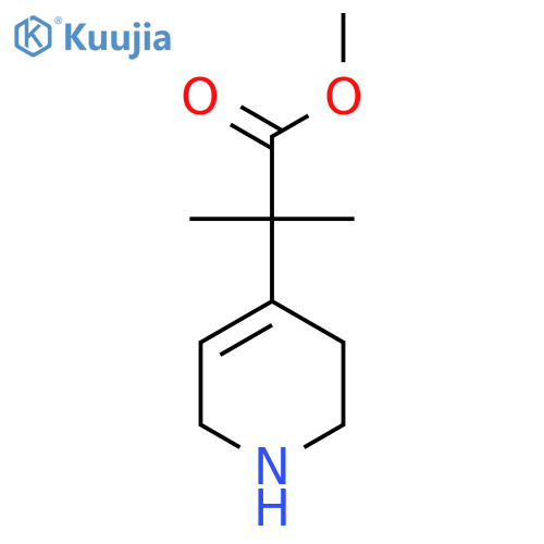 Methyl 2-methyl-2-(1,2,3,6-tetrahydropyridin-4-yl)propanoate structure