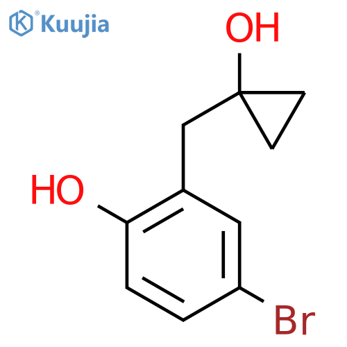 4-bromo-2-(1-hydroxycyclopropyl)methylphenol structure