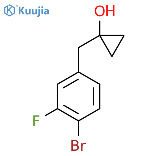 1-(4-bromo-3-fluorophenyl)methylcyclopropan-1-ol structure