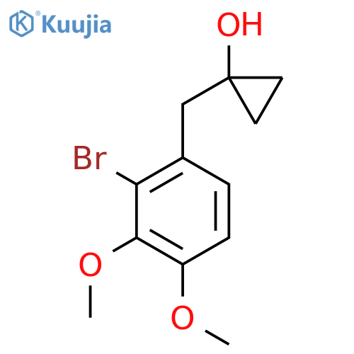 1-(2-bromo-3,4-dimethoxyphenyl)methylcyclopropan-1-ol structure