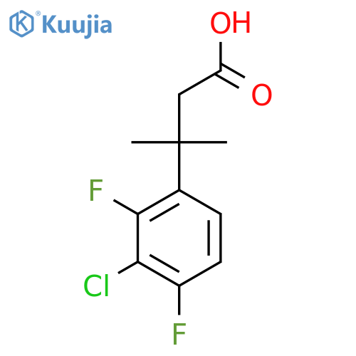 3-(3-chloro-2,4-difluorophenyl)-3-methylbutanoic acid structure
