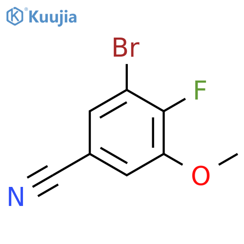 3-bromo-4-fluoro-5-methoxybenzonitrile structure