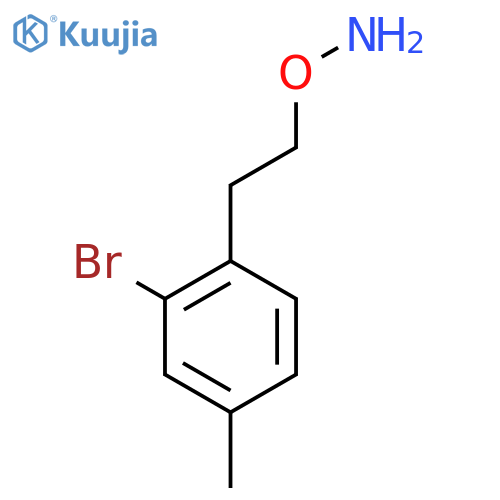 O-2-(2-bromo-4-methylphenyl)ethylhydroxylamine structure