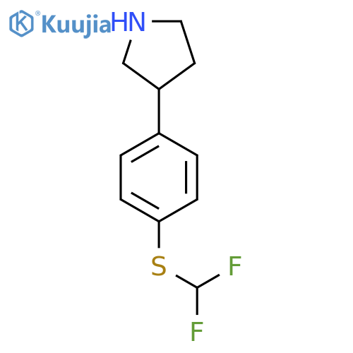 3-{4-(difluoromethyl)sulfanylphenyl}pyrrolidine structure