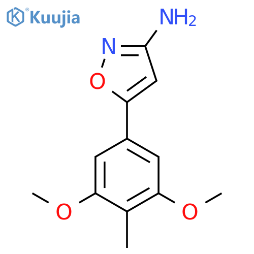 5-(3,5-dimethoxy-4-methylphenyl)-1,2-oxazol-3-amine structure