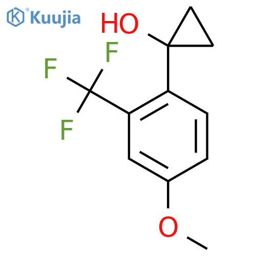 1-4-methoxy-2-(trifluoromethyl)phenylcyclopropan-1-ol structure