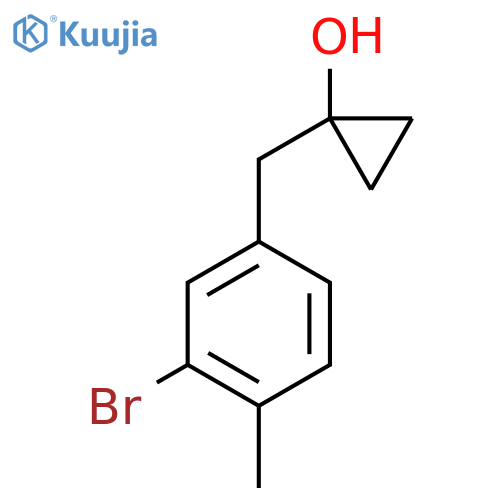 1-[(3-Bromo-4-methylphenyl)methyl]cyclopropan-1-ol structure