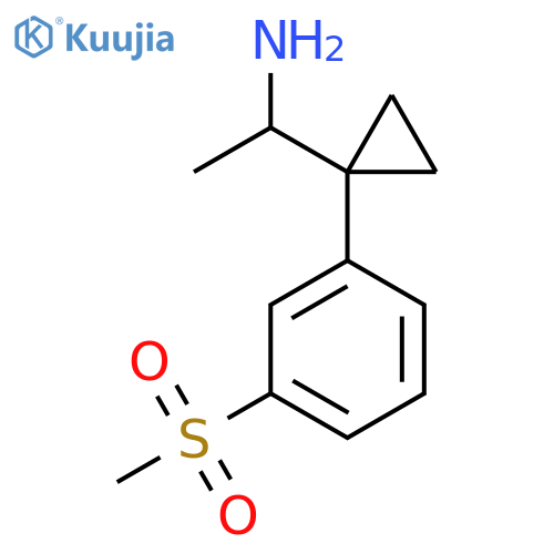 1-1-(3-methanesulfonylphenyl)cyclopropylethan-1-amine structure
