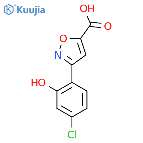 3-(4-chloro-2-hydroxyphenyl)-1,2-oxazole-5-carboxylic acid structure