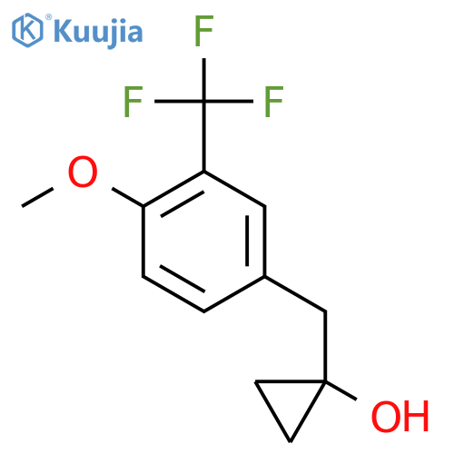 1-{4-methoxy-3-(trifluoromethyl)phenylmethyl}cyclopropan-1-ol structure