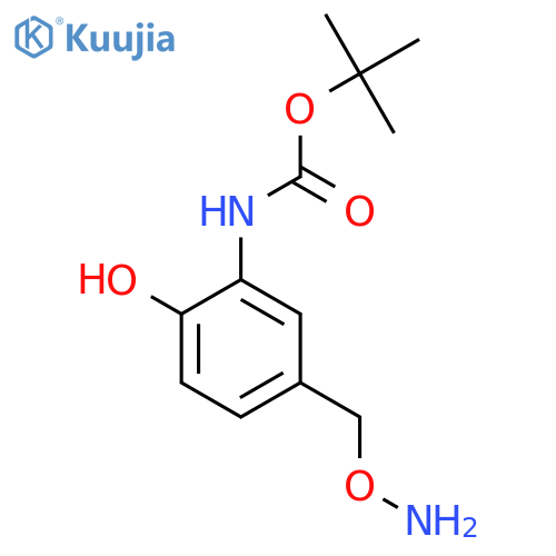 tert-butyl N-{5-(aminooxy)methyl-2-hydroxyphenyl}carbamate structure