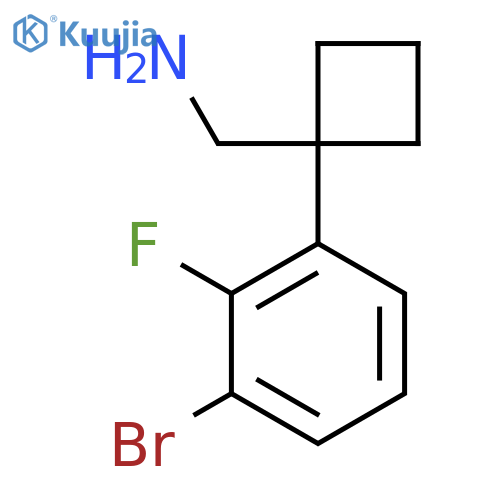 1-(3-bromo-2-fluorophenyl)cyclobutylmethanamine structure