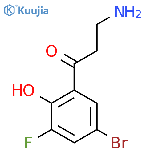 3-amino-1-(5-bromo-3-fluoro-2-hydroxyphenyl)propan-1-one structure