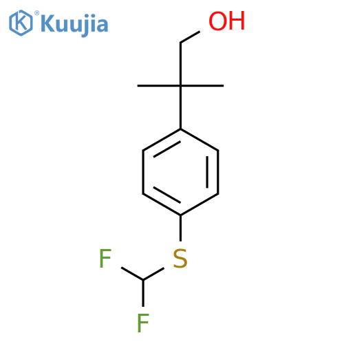 2-{4-(difluoromethyl)sulfanylphenyl}-2-methylpropan-1-ol structure
