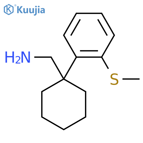 {1-2-(methylsulfanyl)phenylcyclohexyl}methanamine structure