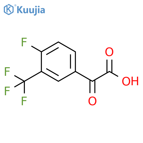 2-4-fluoro-3-(trifluoromethyl)phenyl-2-oxoacetic acid structure