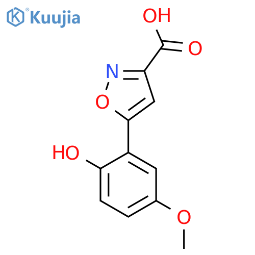 5-(2-Hydroxy-5-methoxyphenyl)-1,2-oxazole-3-carboxylic acid structure