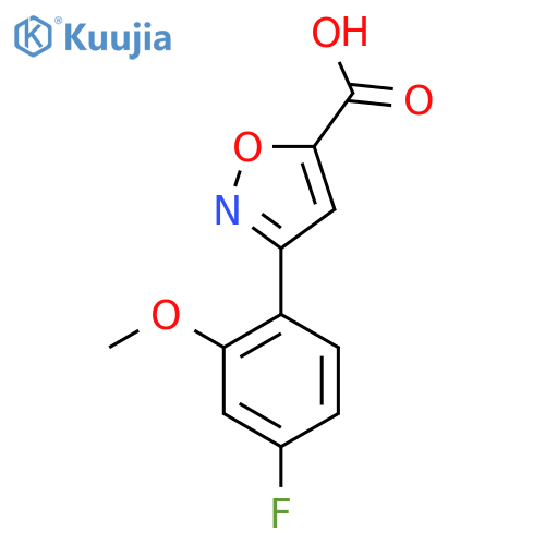 3-(4-fluoro-2-methoxyphenyl)-1,2-oxazole-5-carboxylic acid structure