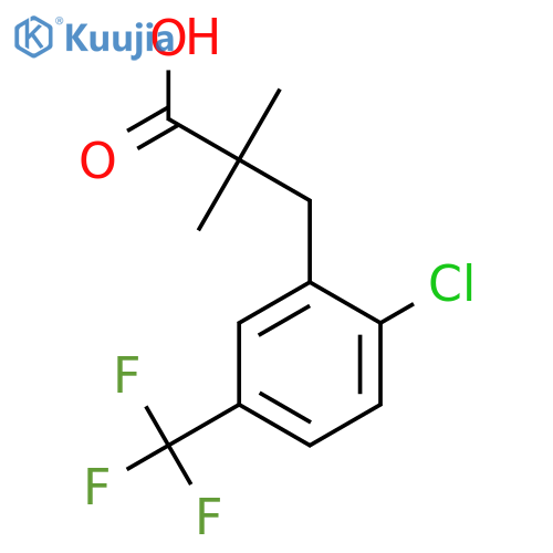3-2-chloro-5-(trifluoromethyl)phenyl-2,2-dimethylpropanoic acid structure