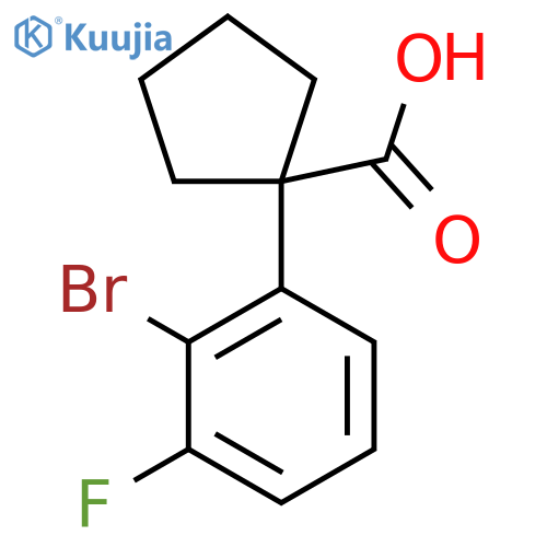 1-(2-bromo-3-fluorophenyl)cyclopentane-1-carboxylic acid structure