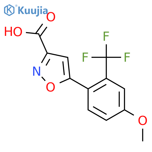 5-4-methoxy-2-(trifluoromethyl)phenyl-1,2-oxazole-3-carboxylic acid structure