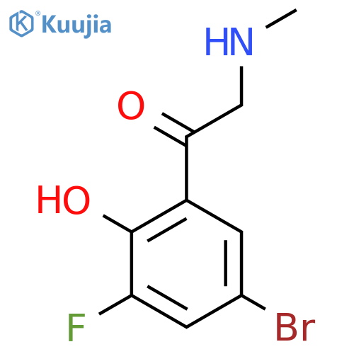 1-(5-bromo-3-fluoro-2-hydroxyphenyl)-2-(methylamino)ethan-1-one structure
