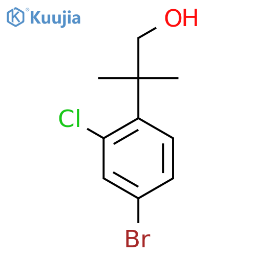 2-(4-bromo-2-chlorophenyl)-2-methylpropan-1-ol structure