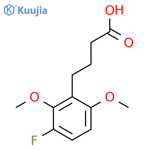 4-(3-fluoro-2,6-dimethoxyphenyl)butanoic acid structure