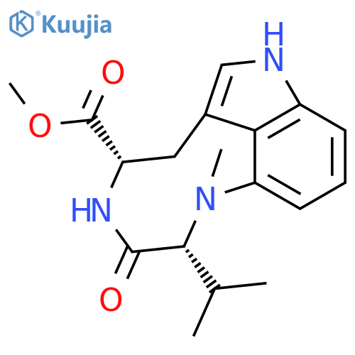 1H-Pyrrolo[4,3,2-gh]-1,4-benzodiazonine-5-carboxylic acid, 2,3,4,5,6,8-hexahydro-1-methyl-2-(1-methylethyl)-3-oxo-, methyl ester, (2R,5S)- structure