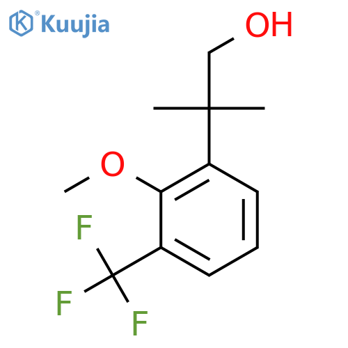 2-2-methoxy-3-(trifluoromethyl)phenyl-2-methylpropan-1-ol structure