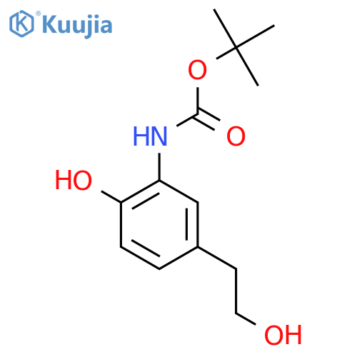 tert-butyl N-2-hydroxy-5-(2-hydroxyethyl)phenylcarbamate structure